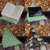 Picture of YELLOW GREEN STRIPES ...iPad/e.Reader/Kindle/Book Cushion Pyramid bean bag -