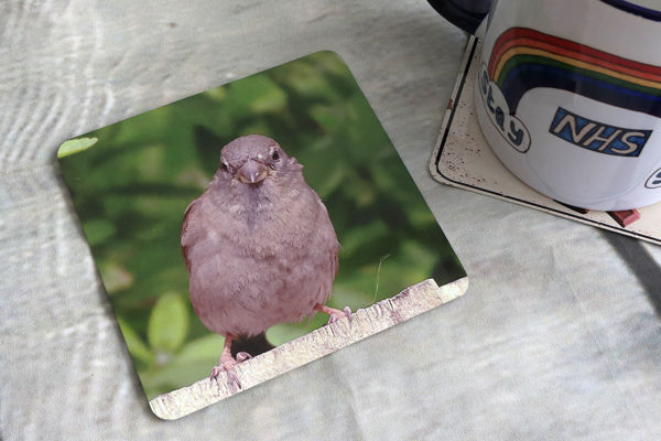 Picture of House Sparrow #2 - Aluminium Drinks Coaster