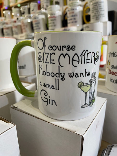 Picture of Of course size matters, nobody want a small gin- CERAMIC MUG